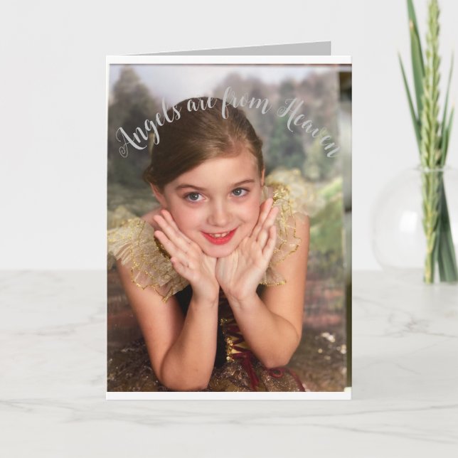 Cartão de Natal de Anjo  (Frente)