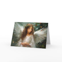 Cartão de Natal de Anjo Delicado
