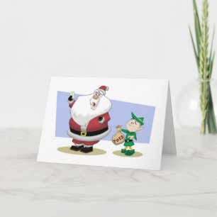 Cartão de Natal de Ano Mau para papais noeis