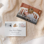 Cartão de Natal de Anúncio de Nascimento de Foto S<br><div class="desc">Compartilhe as notícias do seu novo bebê com este simples cartão de natal fotográfico. Personalize com 1 foto na frente e 3 fotos na parte de trás, juntamente com toda a informação de parto do seu bebê. Visite minha coleção de cartões de natal para ver todas as opções de cartões...</div>
