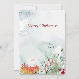 Cartão de Natal de Aquarela