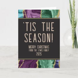 Cartão de Natal de Aquarela de Peacock