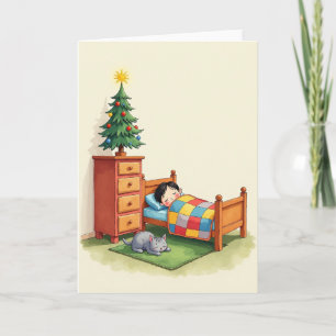 Cartão de Natal de Aquarela Tranquila