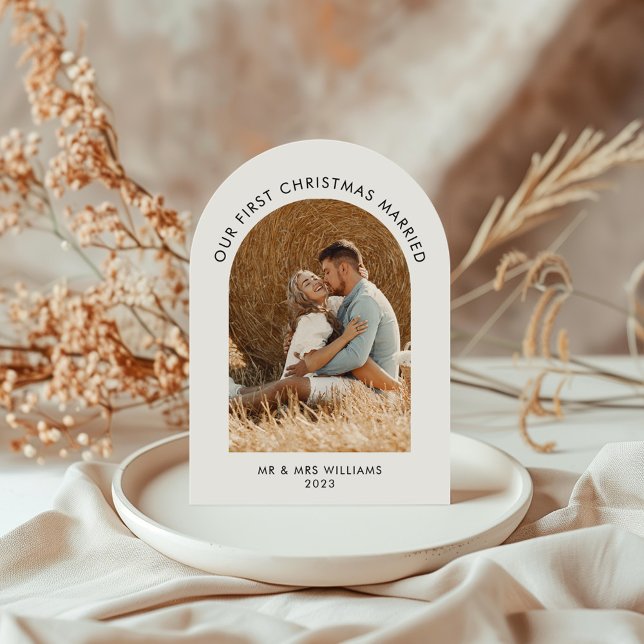 Cartão de Natal de Arch Fotográfico de Natal casad (Criador carregado)