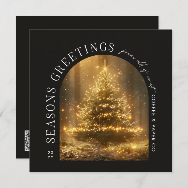 Cartão de Natal de Arch Moderno para Empresas (Frente/Verso)