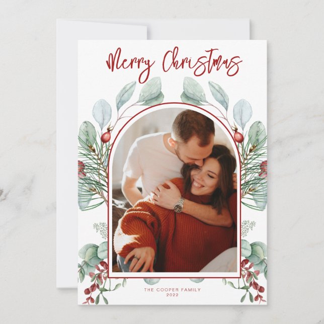 Cartão de Natal de Arquitetura Moderna (Frente)