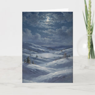 Cartão de Natal de Arte Fina Paisagem de Inverno a