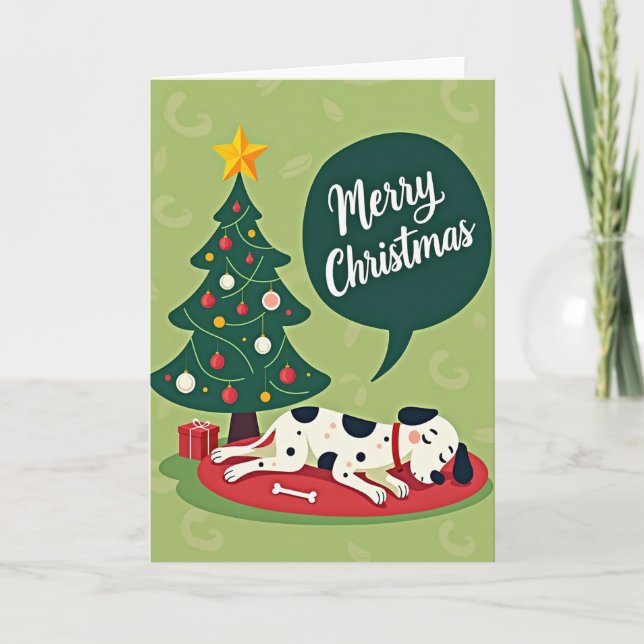 Cartão de Natal de Arte Plana (Frente)