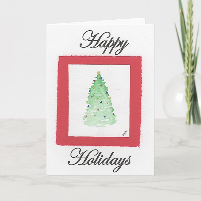 Cartão de Natal de Árvore (Frente)