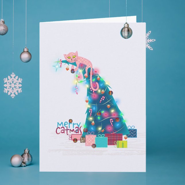 Cartão de Natal de Árvore Catmus (Criador carregado)