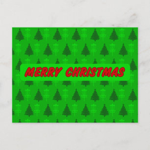 Cartão de Natal de árvore de golfe e cesto