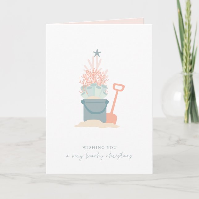 Cartão de Natal de Árvore de Natal Costeira à Beir (Frente)