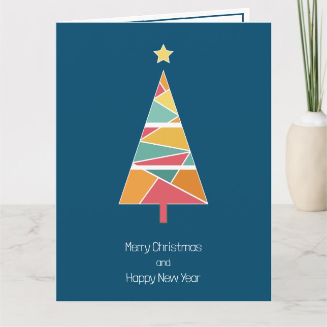 Cartão de Natal de árvore de Natal mínimo (Frente)