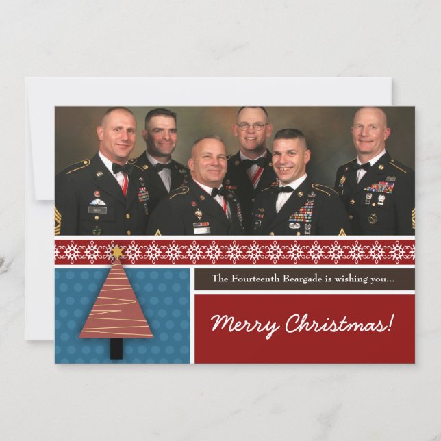 Cartão de Natal de Árvore de Natal Vermelho 5x7 (Frente)