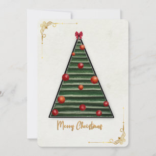 Cartão de Natal de Árvore Geométrica Moderna Elega