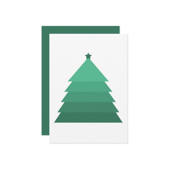 Cartão de Natal de Árvore Minimalista (Frente/Verso In Situ)