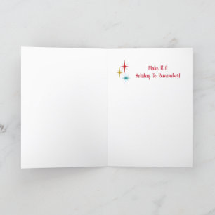 Cartão de Natal de Árvore Prateada