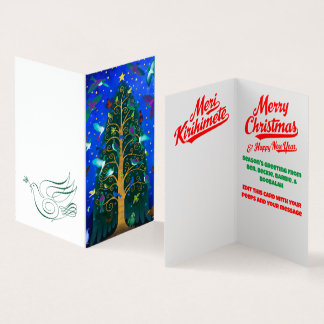 Cartão de Natal de Aves da Nova Zelândia