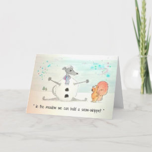 Cartão de Natal de Batata de Neve