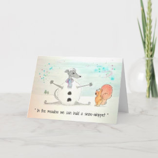 Cartão de Natal de Batata de Neve