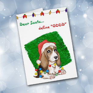 Cartão de Natal de Beagle travesso