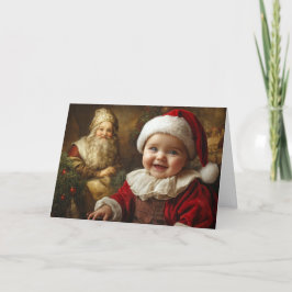 Cartão de Natal de Bebê Antigo