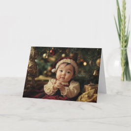 Cartão de Natal de Bebê Antigo