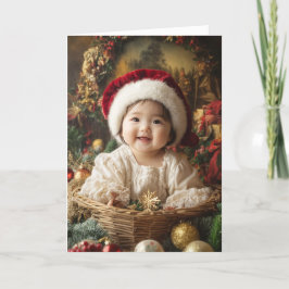 Cartão de Natal de Bebê Antigo