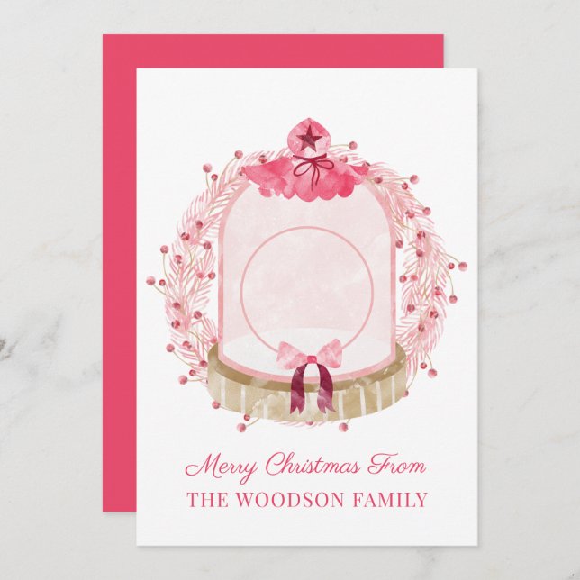 Cartão de Natal de Bebê Primeiro Natal (Frente/Verso)