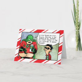 Cartão de Natal de bebendo Nog-Man