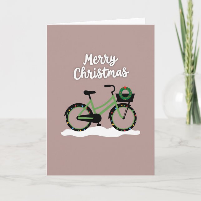 Cartão de Natal de Bicicleta (Frente)