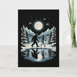 Cartão de Natal de Bigfoot Alien