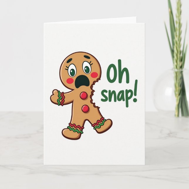 Cartão de Natal de Biscoito Caprichoso (Frente)