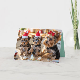 Cartão de Natal de Biscoito Yorkie