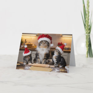 Cartão de Natal de Biscoitos de Natal de Maine Coo