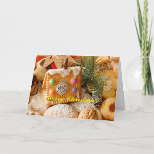 Cartão de Natal de Biscoitos e Doces