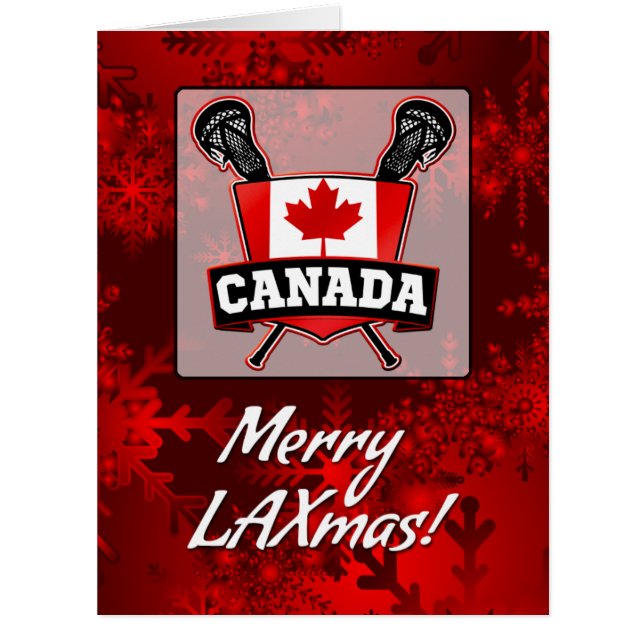 Cartão de Natal de blindagem do Canadá Lacrosse (Frente)