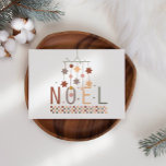Cartão de Natal de Boho Pastel Divertido<br><div class="desc">Cartão de Natal Noel. Adicione sua própria mensagem ao fundo.</div>
