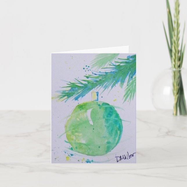 Cartão de Natal de Bola de abstrato Natal (Frente)