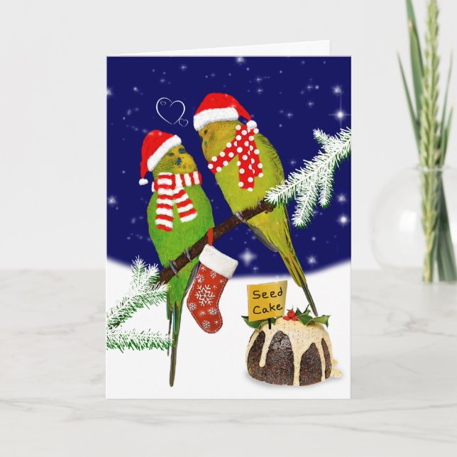 Cartão de Natal De Bolo De Semente (Frente)