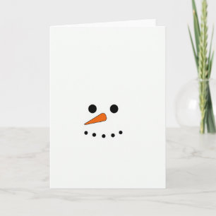 Cartão de Natal de Boneco de Neve