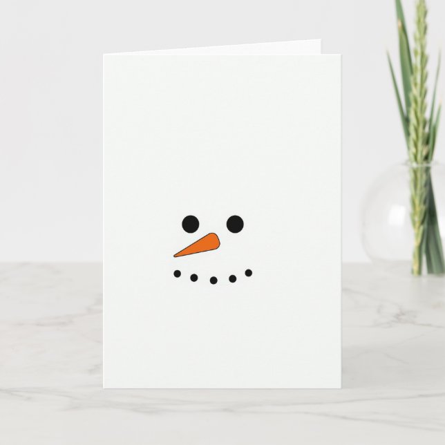 Cartão de Natal de Boneco de Neve (Frente)