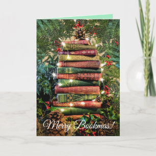 Cartão de Natal de Bookmas de feliz