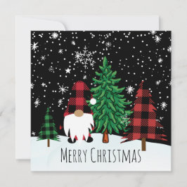 Cartão de Natal de Buffalo Impressão Gnomo