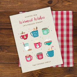 Cartão de Natal de Cacau Quente Não-Fotográfico co