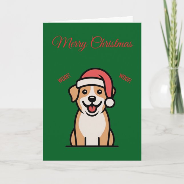 Cartão de Natal de Cachorro (Frente)