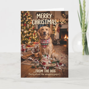 Cartão de Natal de Cachorro do Cachorro