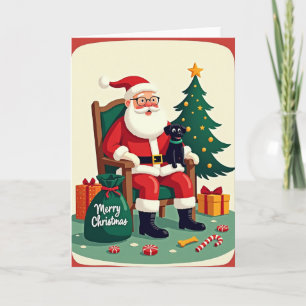 Cartão de Natal de Cachorro Figura Alegre