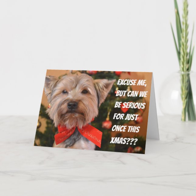 CARTÃO DE NATAL DE CACHORRO PERSONALIZÁVEL (Frente)