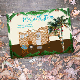 Cartão de Natal de Camping Fifth Wheel Flórida
